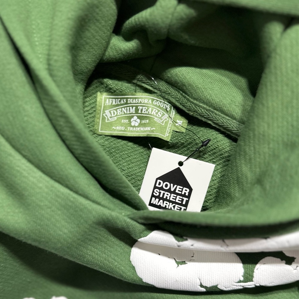 Denim Tears The Cotton Wreath Hoodie ‘Green’ - Picture 8 of 8